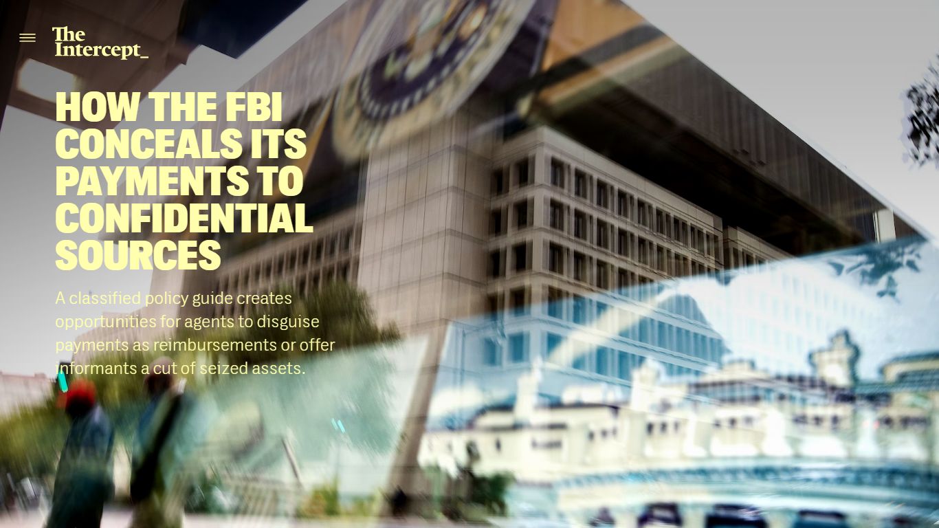 How the FBI Conceals Its Payments to Confidential Sources